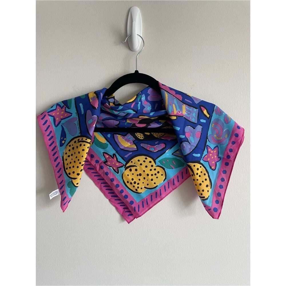 Vintage Ken Done Below The Sea square bandana tropical colorful fish ocean beach